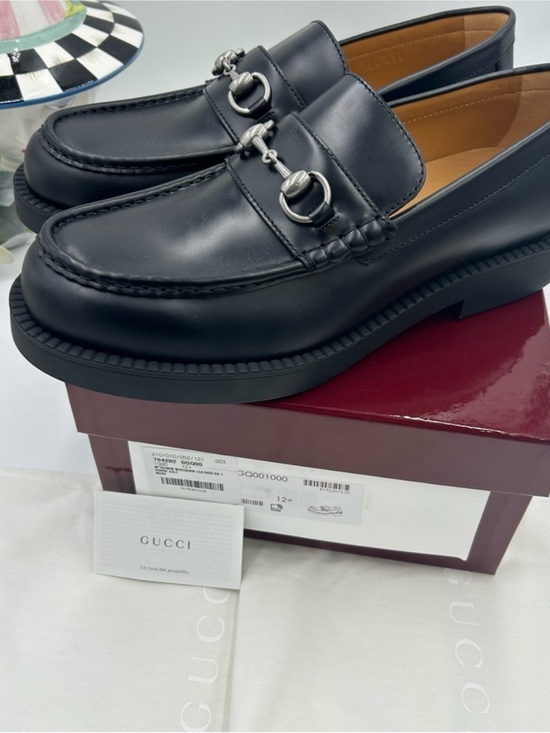 Gucci Leather horse bit loafers size 12.5 fits 13 US made in Italy main image 4